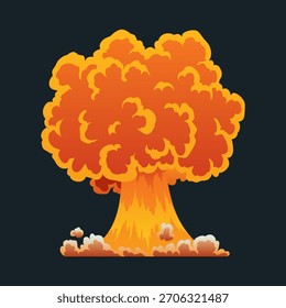 Animación de explosión. Animación para el juego del efecto de explosión. Animación de dibujos animados para el juego. Efecto de explosión. Ilustración vectorial dibujada a mano