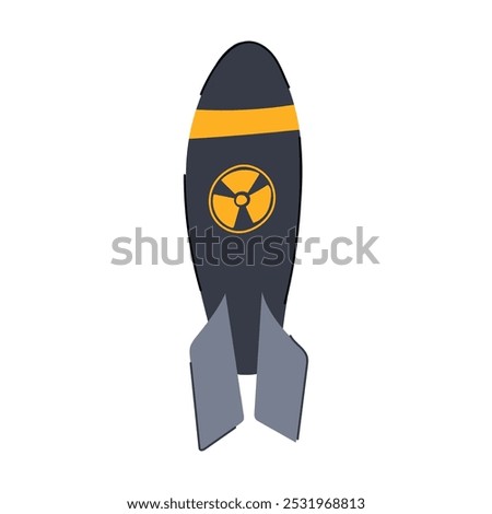 explosion atomic bomb cartoon. radiation uranium, detonation fallout, hiroshima nagasaki explosion atomic bomb sign. isolated symbol vector illustration