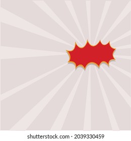 Explosion background design that emits light in various directions