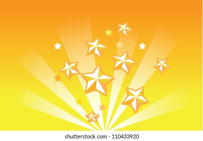 explosion background with many stars