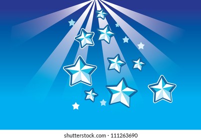 explosion background with many stars