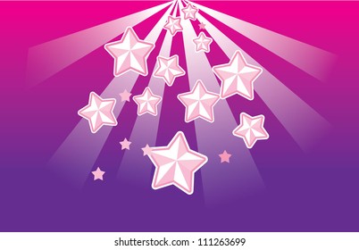 explosion background with many stars