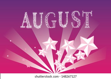explosion background with many stars colorful month design element