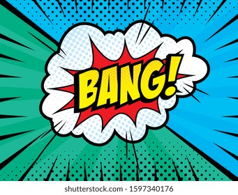 explosion bang pop art style icon vector illustration design