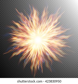 Explosion, big bang, fire burst. EPS 10 vector file included