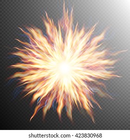 Explosion, big bang, fire burst. EPS 10 vector file included