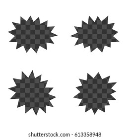 Explosion. Black and white icons. Vector illustration