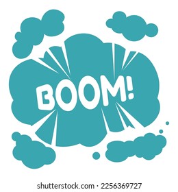 Explosion or boom, expression of negative emotions. Isolated bang symbol, communication in chats online, pop effect of surprise. Anger or burst, dialogue bubble. Vector in flat style illustration