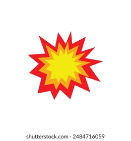 Explosion Boom Ilustración vectorial, icono de emoji.