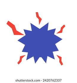 explosion bubble illustration on white background