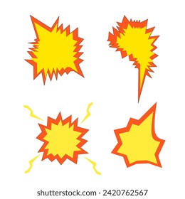 ilustración de burbuja de explosión en fondo blanco