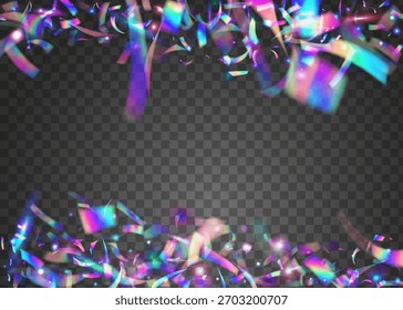 Explosión. Fondo de luz azul. Bandera digital. Sorprende a Tinsel. Patrón de deslumbramiento. Confeti festivo. Efecto de fiesta. Arte Holográfico Serpentina. Explosión rosa