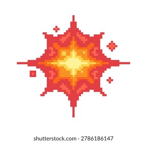 Explosion Burst Pixel Art Sprite