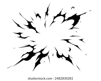 Explosion or bursting effect frame_silhouette