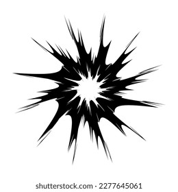 Icono de silueta de efecto de explosión y explosión. Vector.