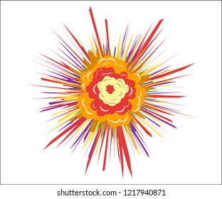 Explosion, cartoon. Bang, an Abstract creative design. Vector design element isolated on light background.