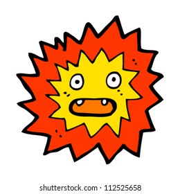 personaje de caricatura de explosión