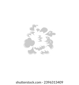 caricatura de explosión simple bomba gris