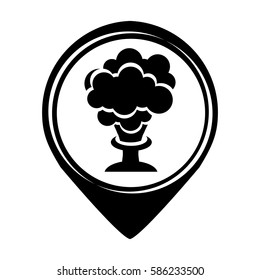explosion chemical isolated icon