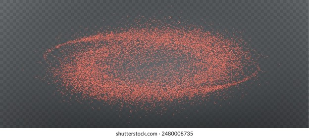 An explosion of chili powder, a scattering of dried pepper, realistic hot paprika, chaotic splashes of seasonings, png.