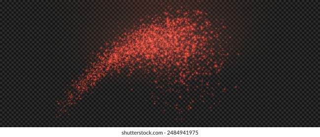 An explosion of chili powder, a scattering of dried pepper, realistic hot paprika, chaotic splashes of seasonings, png.