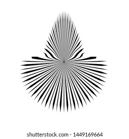 Explosion circle random shape design element template black monochrome isolated on white sunburst effect vetor graphic