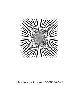 Explosion circle random shape design element template black monochrome isolated on white sunburst effect vetor graphic