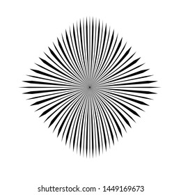 Explosion circle random shape design element template black monochrome isolated on white sunburst effect vetor graphic