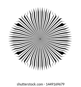 Explosion circle random shape design element template black monochrome isolated on white sunburst effect vetor graphic