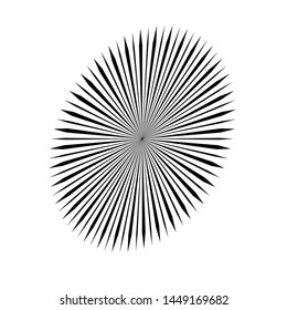 Explosion circle random shape design element template black monochrome isolated on white sunburst effect vetor graphic