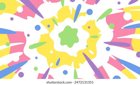 Explosion colorful effect background illustration_16:9