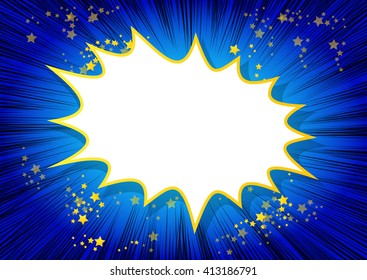 Explosion, colorful retro style comic book background with space for your text.