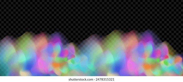 An explosion of colorful smoke clouds.Multicolor fog with blue and yellow particles.Explosions of color powder.