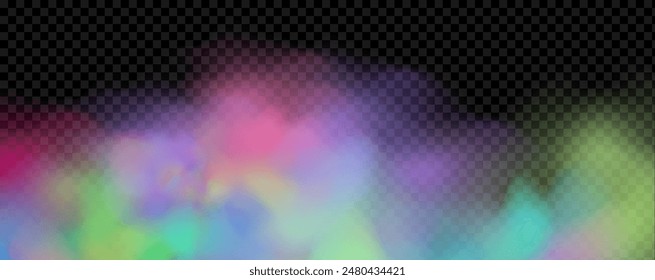 An explosion of colorful smoke clouds.Multicolor fog with blue and yellow particles.Explosions of color powder.
