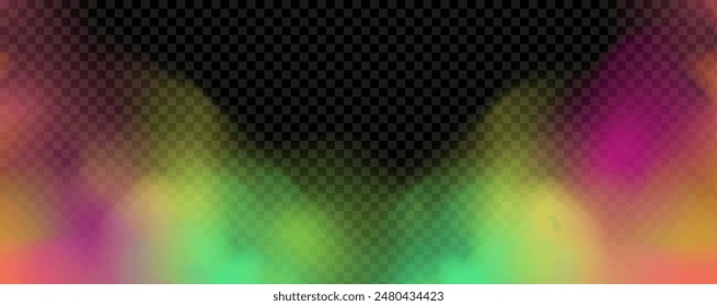 An explosion of colorful smoke clouds.Multicolor fog with blue and yellow particles.Explosions of color powder.