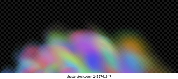 An explosion of colorful smoke clouds.Multicolor fog with blue and yellow particles.Explosions of color powder.