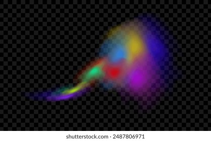 An explosion of colorful smoke clouds.Multicolor fog with blue and yellow particles.Explosions of color powder.