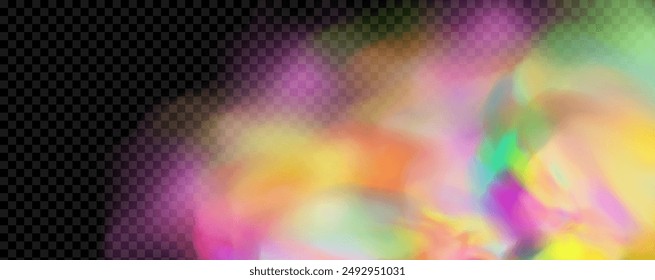 An explosion of colorful smoke clouds.Multicolor fog with blue and yellow particles.Explosions of color powder.