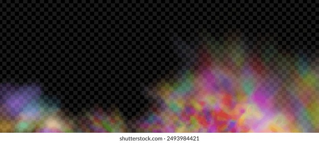 An explosion of colorful smoke clouds.Multicolor fog with blue and yellow particles.Explosions of color powder.