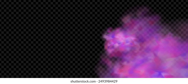 An explosion of colorful smoke clouds.Multicolor fog with blue and yellow particles.Explosions of color powder.