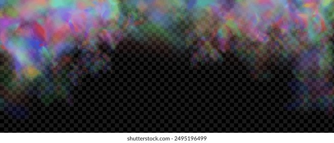 An explosion of colorful smoke clouds.Multicolor fog with blue and yellow particles.Explosions of color powder.