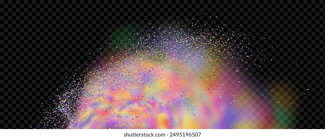 An explosion of colorful smoke clouds.Multicolor fog with blue and yellow particles.Explosions of color powder.