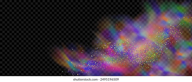 An explosion of colorful smoke clouds.Multicolor fog with blue and yellow particles.Explosions of color powder.