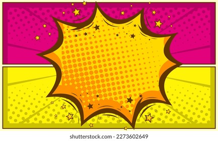 explosion comic blank background design