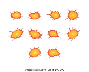 Explosion Comic Shape Element Set 