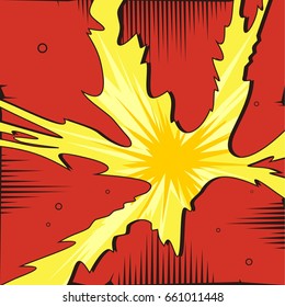 Explosion in Comic style. Background vector