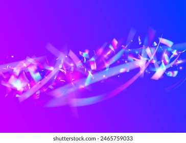 Explosion Confetti. 3d Ribbon. Pink Art Background. Digital Banner. Color Burst. Light Sparkle. Surprise Paper. Glare Christmas Illustration. Blue Explosion Confetti