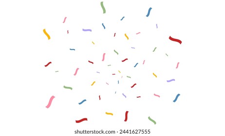 explosion confetti colourful isolated for holiday party, event, greeting card, birthday, congratulation and anniversary