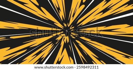 Explosion effect background. Flash explosion radial lines abstract comic book, anime style. Vector illustration design.