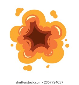 icono de efecto de explosión ilustración aislada